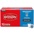 Community Coffee Breakfast Blend, Medium Roast, Single-Serve Keurig K-Cup Pods, 72 Count (Pack of 1)