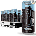 C4 Ultimate Sugar Free Energy Drink 16oz (Pack of 12) | Arctic Snow Cone | Pre Workout Performance Drink with No Artificial Colors or Dyes