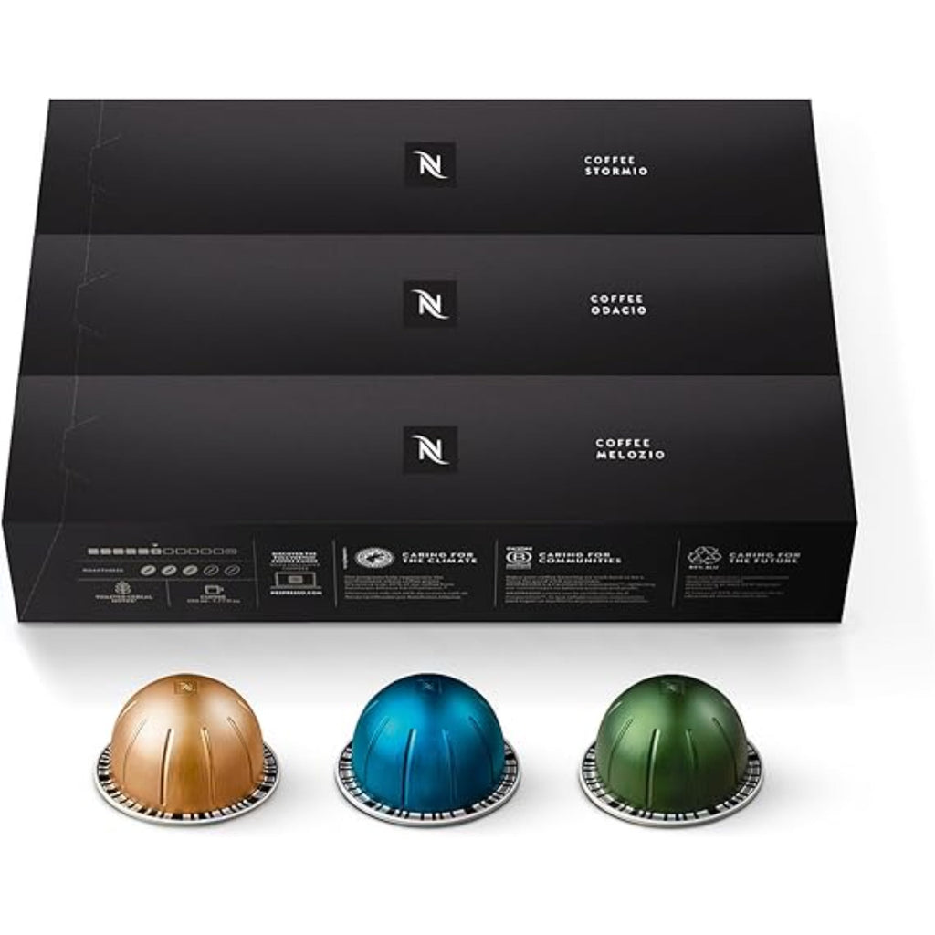 Nespresso Capsules Vertuo, Variety Pack, Medium and Dark Roast Coffee, 30 Count Coffee Pods, Brews 7.8 oz.