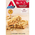 Atkins Peanut Butter Granola High Protein Bar, High Fiber , 16g Protein, 1g Sugar, 4g Net Carb, Keto Friendly, 12 Count