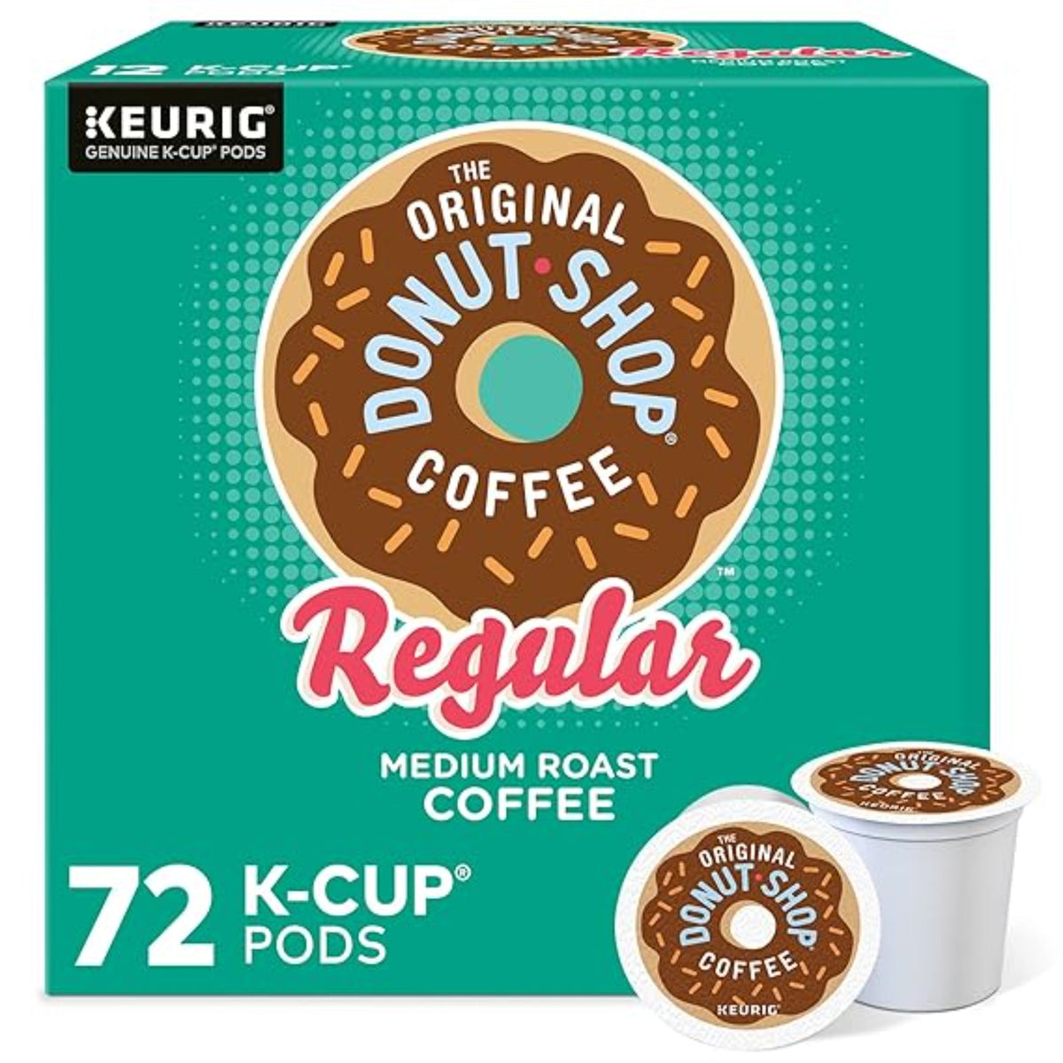 The Original Donut Shop Regular Keurig Single-Serve K-Cup Pods, Medium Roast Coffee, 72 Count