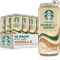 Starbucks Doubleshot Energy Drink Coffee Beverage, Vanilla, Iced Coffee, 15 fl oz Cans (Packaging May Vary) (Pack of 12)