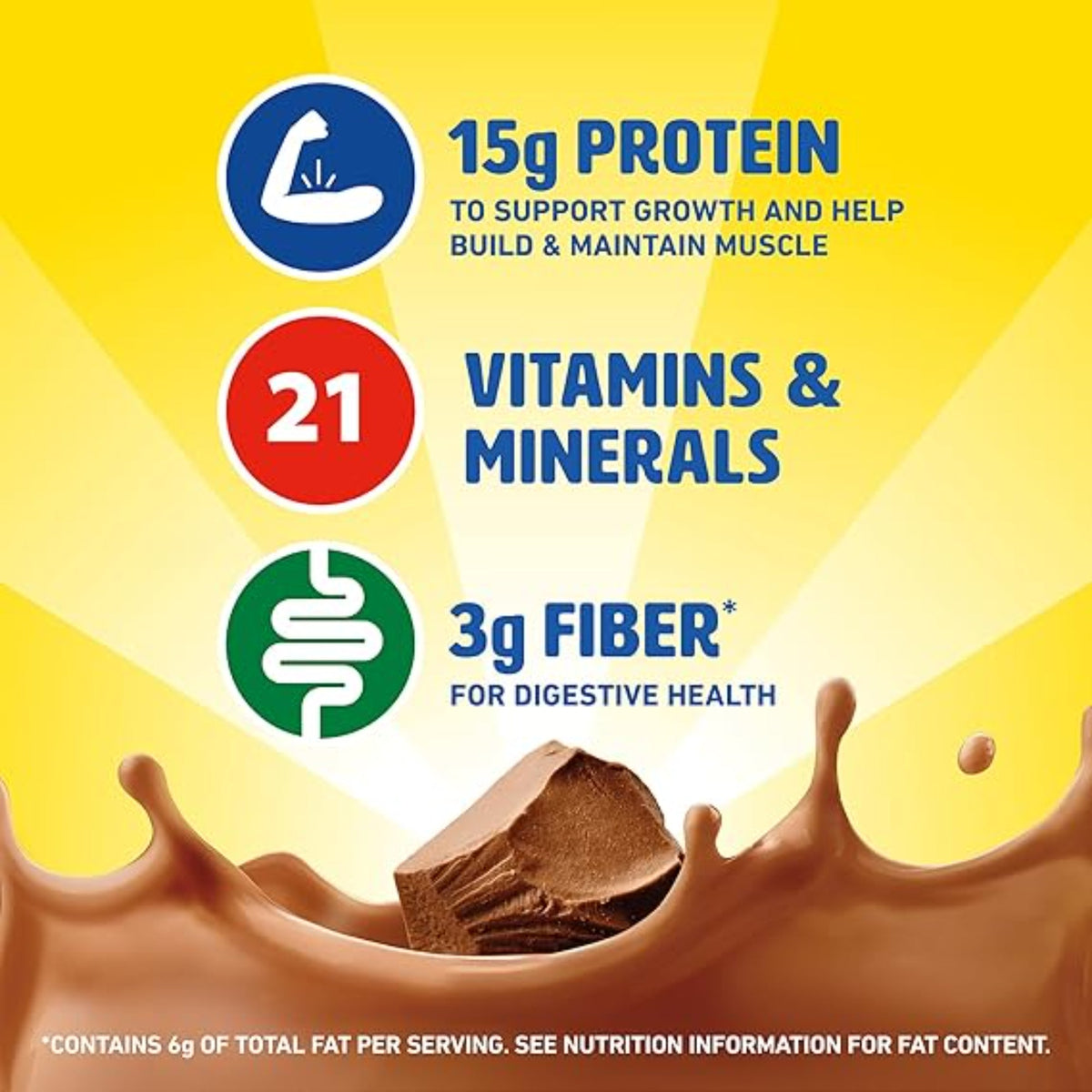 Carnation Breakfast Essentials High Protein with Fiber Ready-to-Drink, 8 FL OZ Carton, Rich Milk Chocolate (Pack of 24)