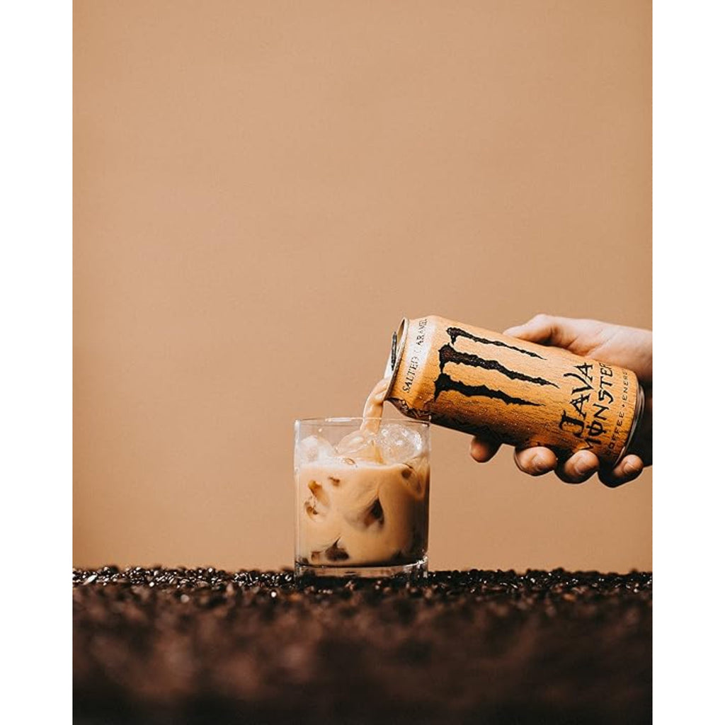 Monster Energy Java Monster Salted Caramel, Coffee + Energy Drink, 15 Fl Oz (Pack of 12)