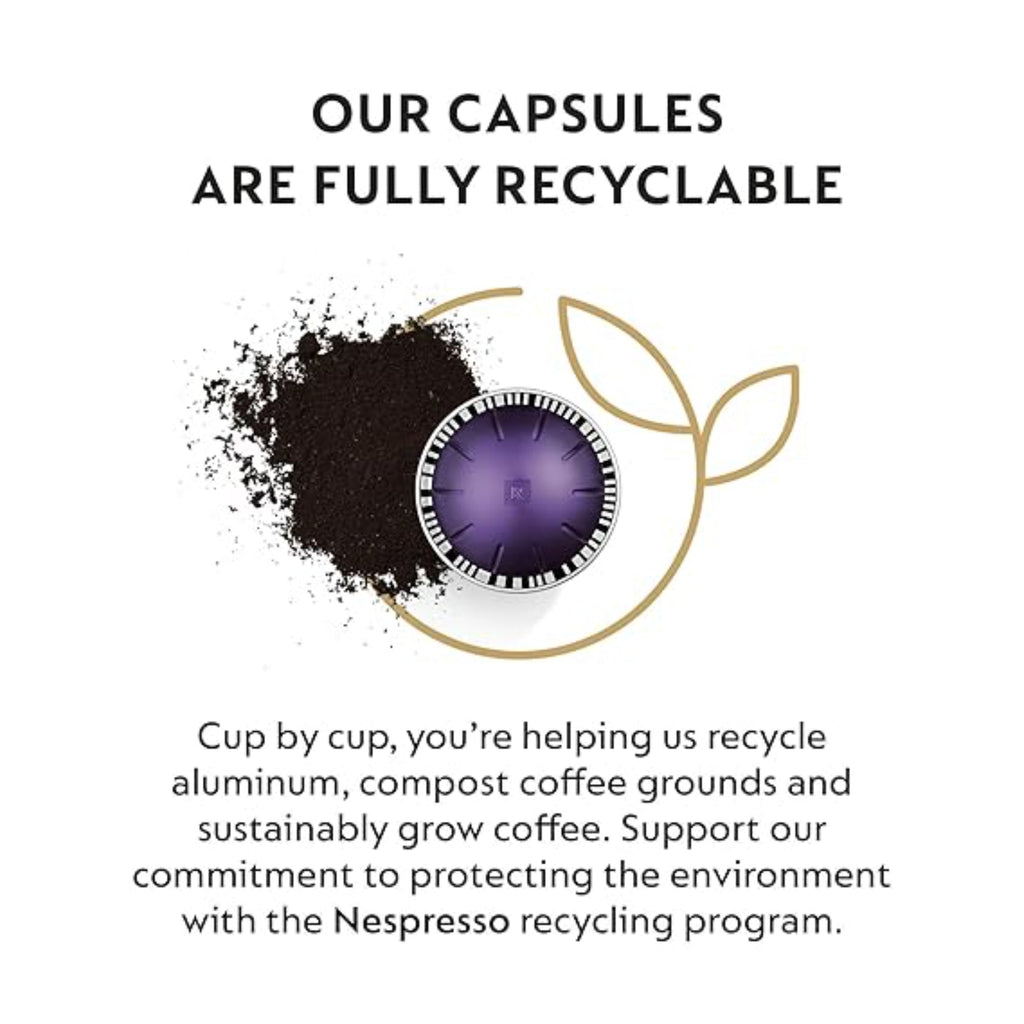 Nespresso Capsules Vertuo, Espresso Bold Variety Pack, Medium and Dark Roast Coffee, 40-Count Espresso Pods, Brews 1.35oz.