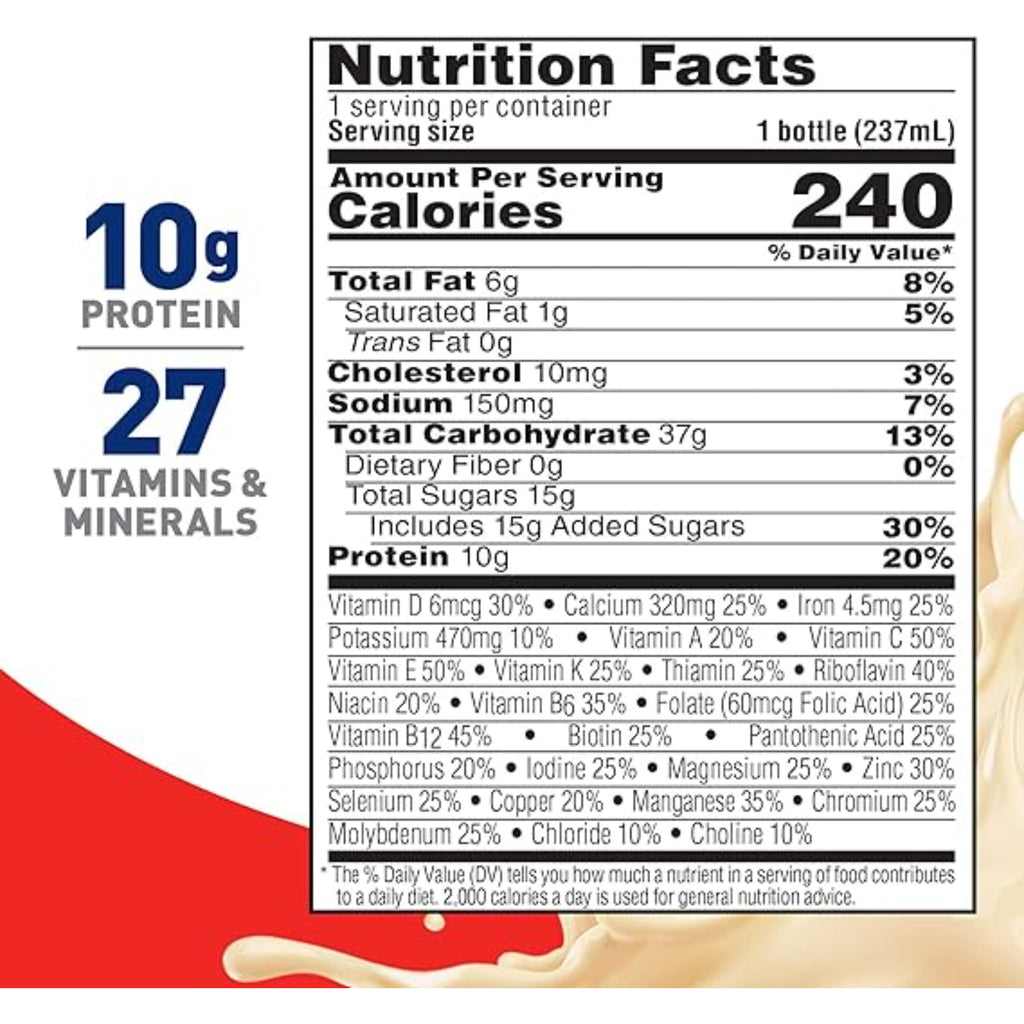 BOOST Original Ready to Drink Nutritional Drinks, Very Vanilla, 8 Fl Oz Bottles, Pack of 24